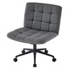 Ridstar Adjustable Height Armless Office Chair with Wheels For Living Room & Office-Dark Grey - 2 of 4