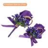 Unique Bargains Formal Dinner Party Wedding Groom Rose Boutonnieres Pins 6 Pcs - 3 of 3
