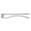 Black Bow Jewelry Stainless Steel, Gold Tone Accent, .03ct Diamond Tie Bar, 5 x 52mm - 2 of 4