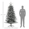 TopComfy Christmas Tree Stand 6.5ft Prelit Mountain Pine Christmas Tree with Snow Flocked Branches, Green, 47.2"*47.2"*76.8" - 3 of 4