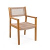 NicBex  Set of 2 Acacia Wood & Rope Woven Dining Chairs,Upholstered Dinner Chairs with Ergonomic Design for Kitchen,Living Room - 4 of 4