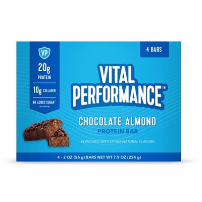 Vital Proteins Performance Protein Bar - Chocolate Almond - 4pk