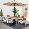Hyleory 9FT Lighted Market Umbrella for All Seasons/ Size: 91.2" H x 108" W x 108" D - 2 of 4