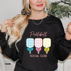 Simply Sage Market Pickleball Checkered Paddles Sweatshirt - 1 of 4