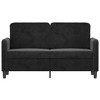 vidaXL 2-Seater Sofa Black 47.2 in. Velvet - 3 of 4