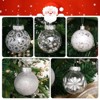 Aoibox 30 Pack 2.36 Inch Clear Silver Shatterproof Christmas Ornaments Assorted Hanging Balls for Tree Indoor Outdoor Holiday Decor - 3 of 4