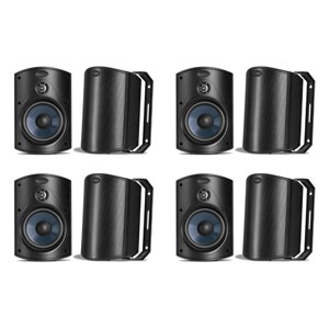 Polk Audio Atrium 4 All-Weather Outdoor Loudspeaker - 8 Pack (Black) - 1 of 4