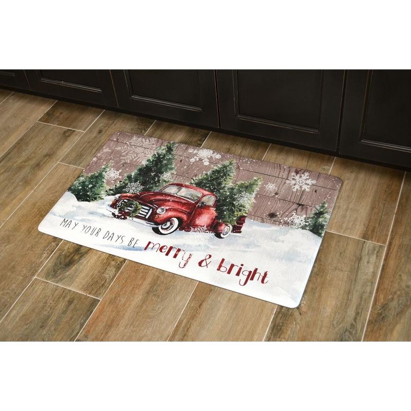 J&V TEXTILES 20"x32" Holiday Themed Christmas Xmas Cushioned Anti-Fatigue Kitchen Mat (May Your Days Be Merry), 2 of 4