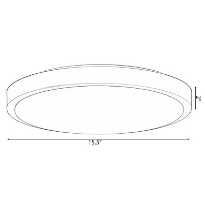 Sleek Blue 16" Round LED Ceiling Light, Energy Star 6500K