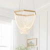 Modern LED Pendant Light, Geometric Gold Pentagon Chandelier for Dining Room - 2 of 4