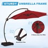 Hyleory 10/11/12 ft. Outdoor Curvy Cantilever Umbrella with Sand Bag Umbrella Base - 4 of 4