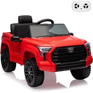 12V Ride on Truck Car, Licensed Toyota Tundra Ride on Car w/Remote Control, Battery Powered Electric Car with 4 Wheels Spring Suspension - 1 of 4