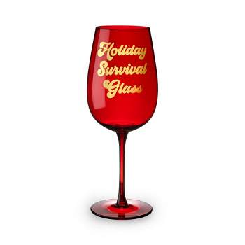 Holiday Survival Glass Full Bottle Wine Glass by Blush®