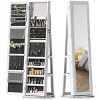 Floor-Standing Jewelry Cabinet With 360¡ã Swivel Mirror And LED Lighting For Organized Accessory Storage - 2 of 4