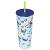 Zak Designs Disney Stitch 24oz Stainless Steel Vacuum Insulated Straw Tumbler - 3 of 4
