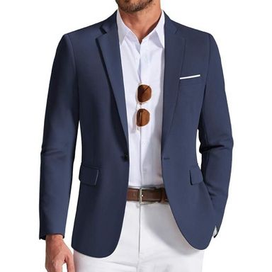 COOFANDY Mens Suit Jacket Casual Sport Coat for Men One Button Blazer Jackets Navy Blue 36 : Target