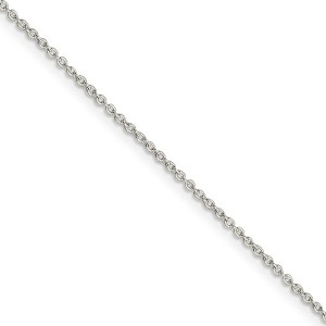 Black Bow Jewelry 1.25mm, Sterling Silver Classic Solid Cable Chain Necklace - 1 of 4