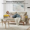 Karl Home |Linen Blend Mid-Century Modern Small Spaces Loveseat Two-Seater Sofa With Solid Wood Base - 4 of 4