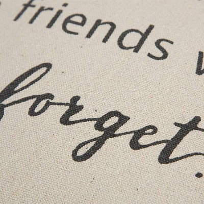 Sentimental Embroidered 17" Square Throw Pillow in Neutral Tones