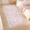 Modern Insect Floral Area Rug - Non-Slip Stain-Resistant Low Pile Carpet, Machine Washable Ultra-Soft Accent Mat for Living Room, Bedroom Kitchen - 2 of 4