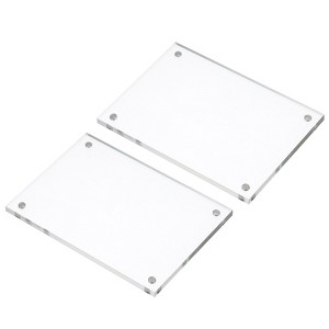 Unique Bargains Home Office Double-Sided Magnetic Acrylic Picture Frame - 1 of 4