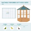 phiestina Bird Cage, Multi-Use Solid Roof Hexagonal Aviary, Natural Brown and Green, for Outdoor Use - 4 of 4