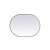 Elegant Lighting Metal Frame Oval Mirror 27x36 - 3 of 4