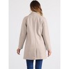 INSPIRE CHIC Women's Notched Lapel Double Breasted Raglan Sleeve Winter Coat - 4 of 4