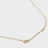 14K Gold Dipped Cubic Zirconia Initial Necklace - A New Day™ - 4 of 4