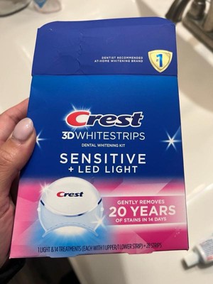 Crest 3dwhitestrips Sensitive Led Light At home Teeth Whitening