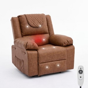 Manual Recliner with 135¡ã Front & Rear Adjustment, Heating & Massage - Enhanced Comfort, Side Storage Pockets, Remote Control - 1 of 4