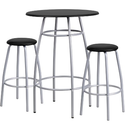 Flash Furniture Bar Height Table Set with Padded Stools