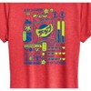 Women's - Instant Message - Snack Time Kawaii Grid Short Sleeve Graphic T-Shirt - 2 of 4