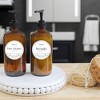 Cornucopia Brands 16oz Amber Glass Bottles w/ Pump Dispensers 2pk; Lotion Liquid Soap Pump Brown Bottles - 4 of 4