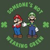 Juniors Womens Nintendo Super and Luigi St. Patrick's Day Not Wearing Green Festival Muscle Tee - 2 of 4