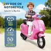Kids Motorcycle 24V 350W Electric Ride-On, 14MPH Max, Waterproof Design, LED Lights & Rear Brake - Motorbike for Ages 8-14 - 2 of 4