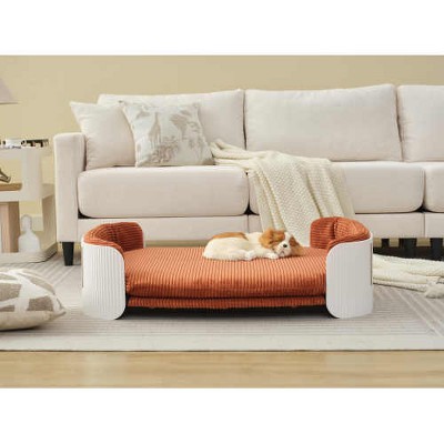 MaseiKar Scandinavian Cat Couch Bed – Mid/Large Pet Sofa with Removable Washable Cover, PP Indoor Furniture, Elevated Cozy Bed for Cats
