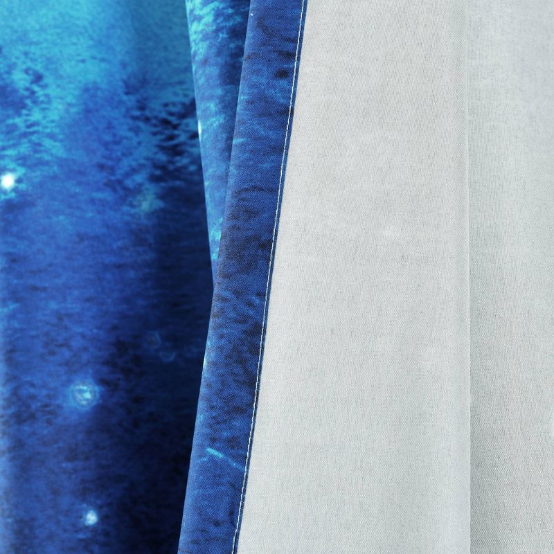 52&#34;x84&#34; Kids&#39; Space Star Ombre Window Curtain Panels Set Navy/White Set - Lush D&#233;cor, 6 of 11