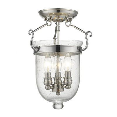 Livex Lighting Jefferson 3 - Light Flush Mount in  Polished Nickel