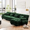 TiramisuBest Modular L-Shaped Sectional Sofa, 4-Seater Cloud Couch with Convertible Ottoman, Free Combination Chenille Sofa for Living Room, White - 3 of 4