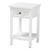 Baxton Studio Yelena Classic and Traditional White Finished Wood 1-Drawer End Table - 2 of 4