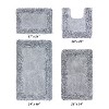 Shaggy Border Collection 4-Piece Bath Rug Set 100% Cotton Tufted Weave Ruffle Border Pattern Bathroom Rug for Machine Washable Bathmat - 2 of 4