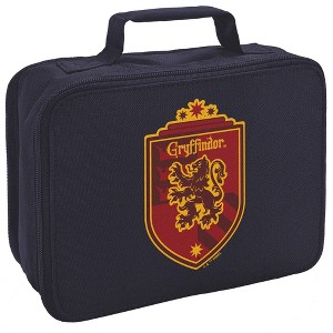 Harry Potter Gryffindor Plaid Crest Insulated Soft Sided Lunch Box - 1 of 4