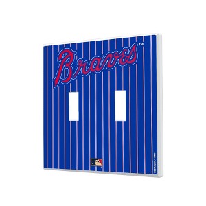 MLB Cooperstown East Teams Pinstripe Hidden-Screw Light Switch Plate for Double Toggle - 1 of 4
