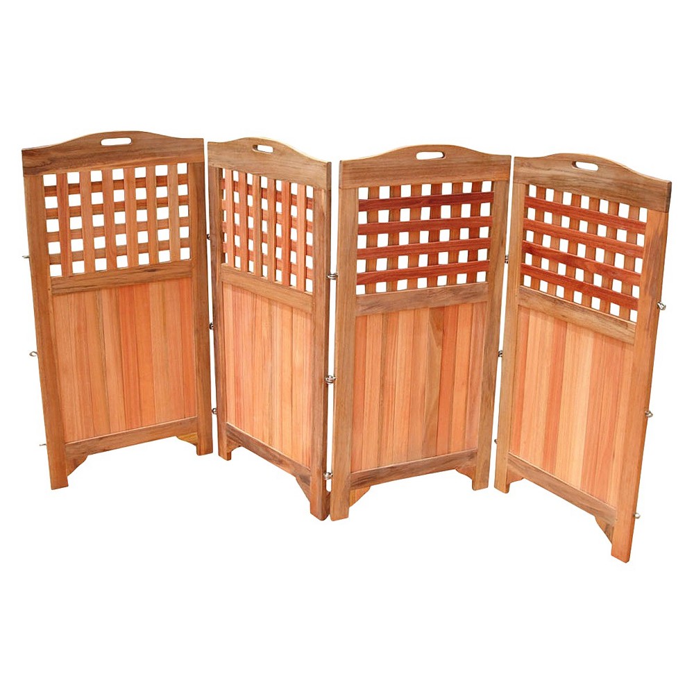 EAN 8935083201018 product image for Vifah Outdoor Privacy Screen with 4 Panels - Brown | upcitemdb.com