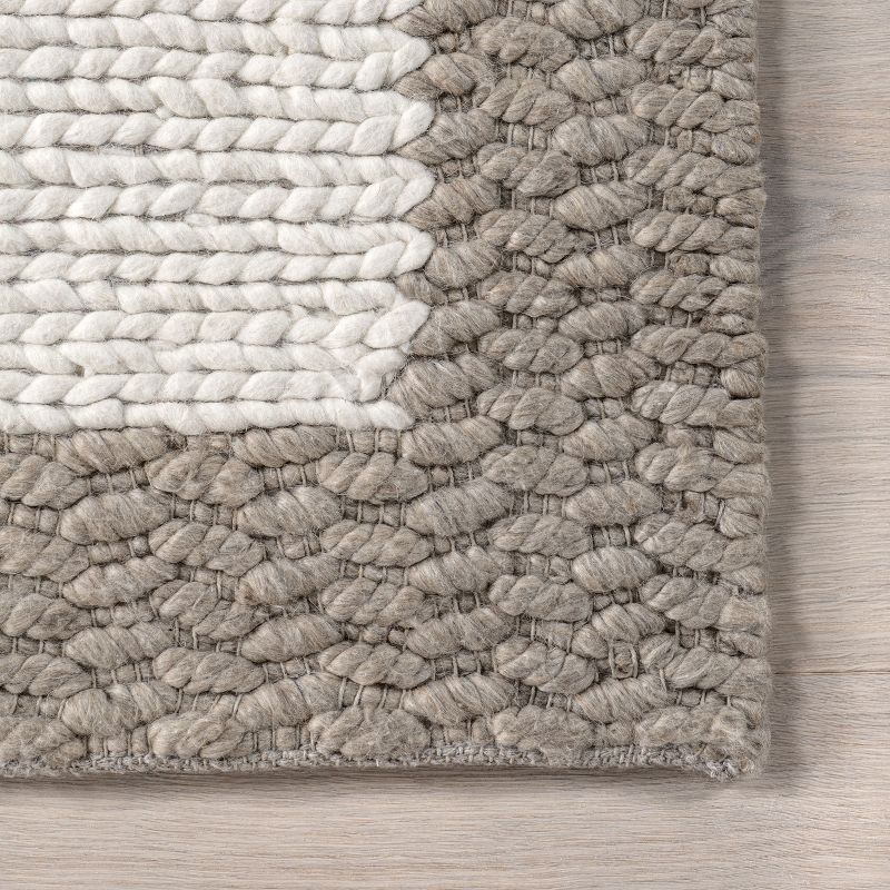 nuLOOM Aster Chunky Knit Wool Area Rug, 5 of 9