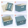 REGALWOVEN Collapsible Fabric Storage Bin with Lid and Handle for Shelves Closet 2 Pcs - 3 of 4