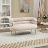 NicBex Upholstered Loveseat Sofa Modern 2 Seater Sofas with Curved Backrest and Metal Legs Suitable for Small Space,Living Room,Office - 2 of 4