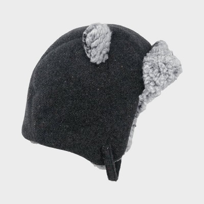 Image of Baby Boys' Trapper Hats - Cat & Jack™ Dark Gray 12-24M