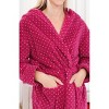 ADR Plush Fleece Women's Robe, Long Hooded Women's Bathrobe, Soft Cozy Women's Bath Robe & Plus Sizes - 4 of 4